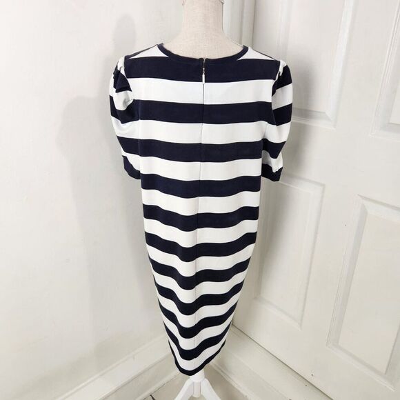 Lauren Ralph Lauren Dress Womens 1X Blue White Striped Coastal Vacation Resort - Picture 5 of 15